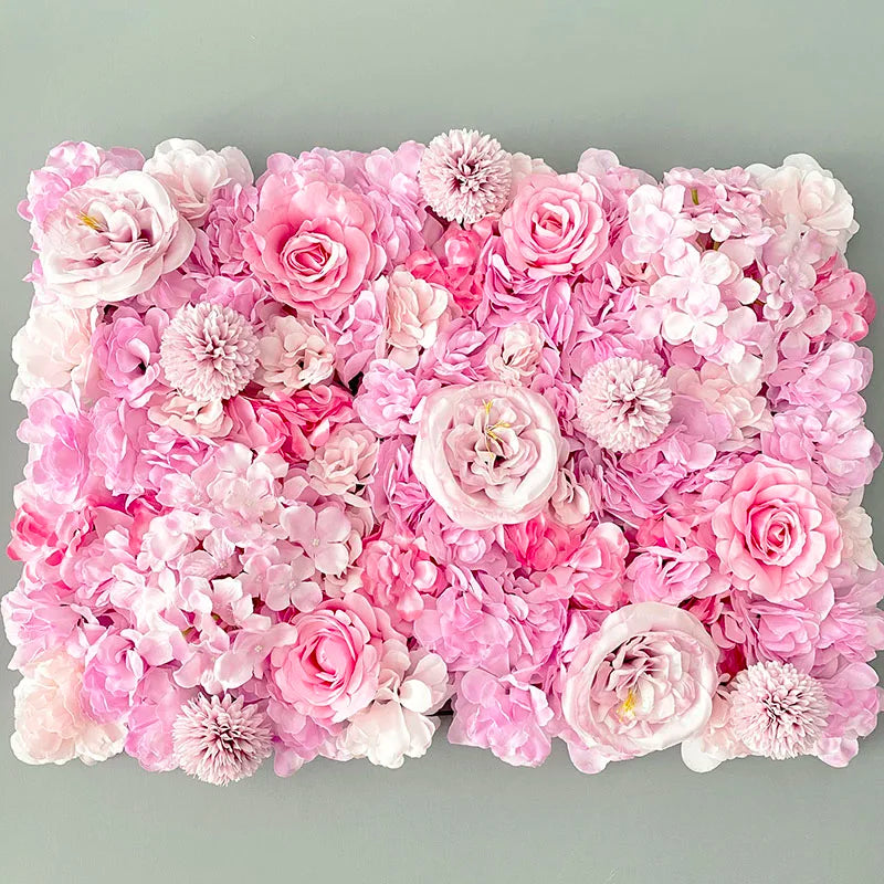 Aritificial Silk Rose Flower Wall Panels Wall Decoration Flowers for Wedding Baby Shower Birthday Party Photography Backdrop