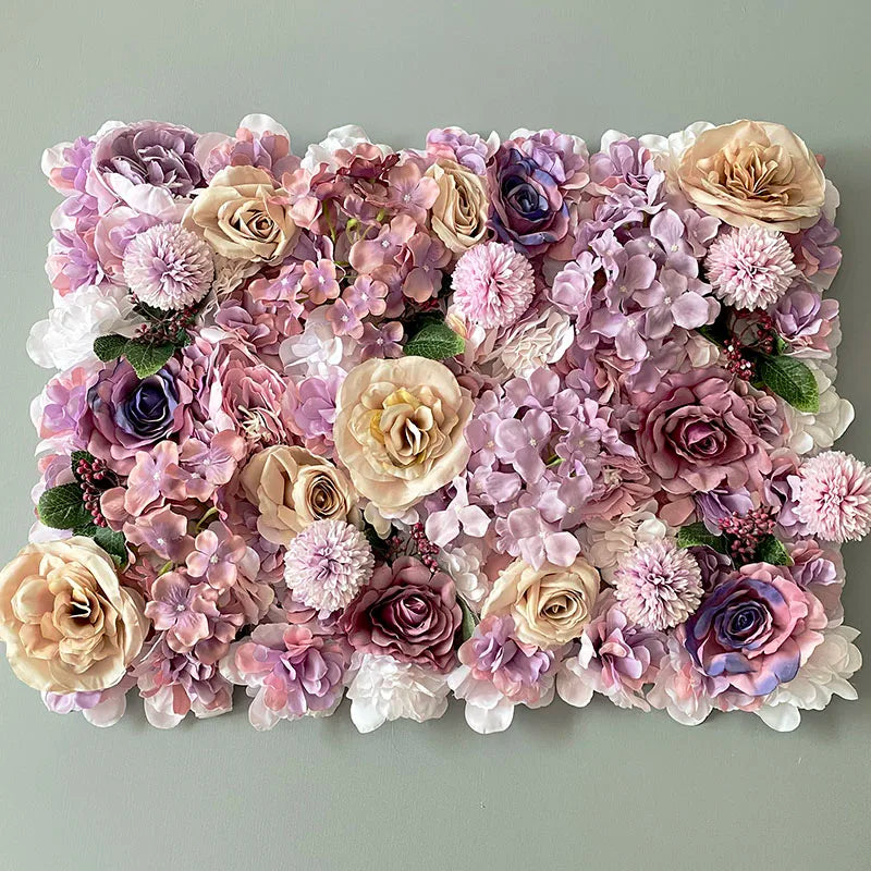 Aritificial Silk Rose Flower Wall Panels Wall Decoration Flowers for Wedding Baby Shower Birthday Party Photography Backdrop