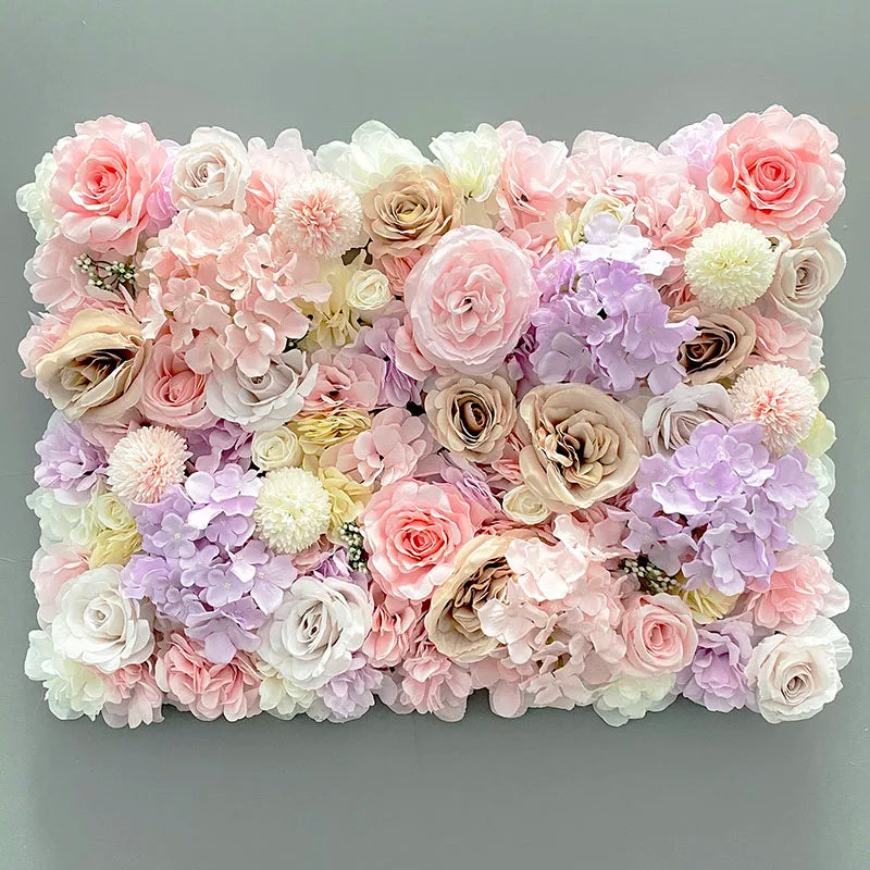 Aritificial Silk Rose Flower Wall Panels Wall Decoration Flowers for Wedding Baby Shower Birthday Party Photography Backdrop