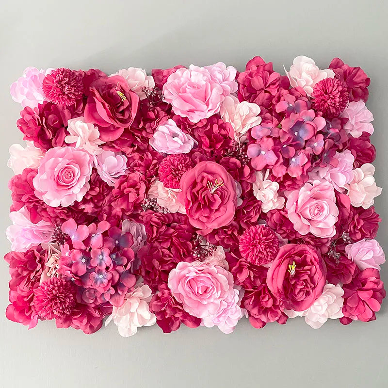 Aritificial Silk Rose Flower Wall Panels Wall Decoration Flowers for Wedding Baby Shower Birthday Party Photography Backdrop