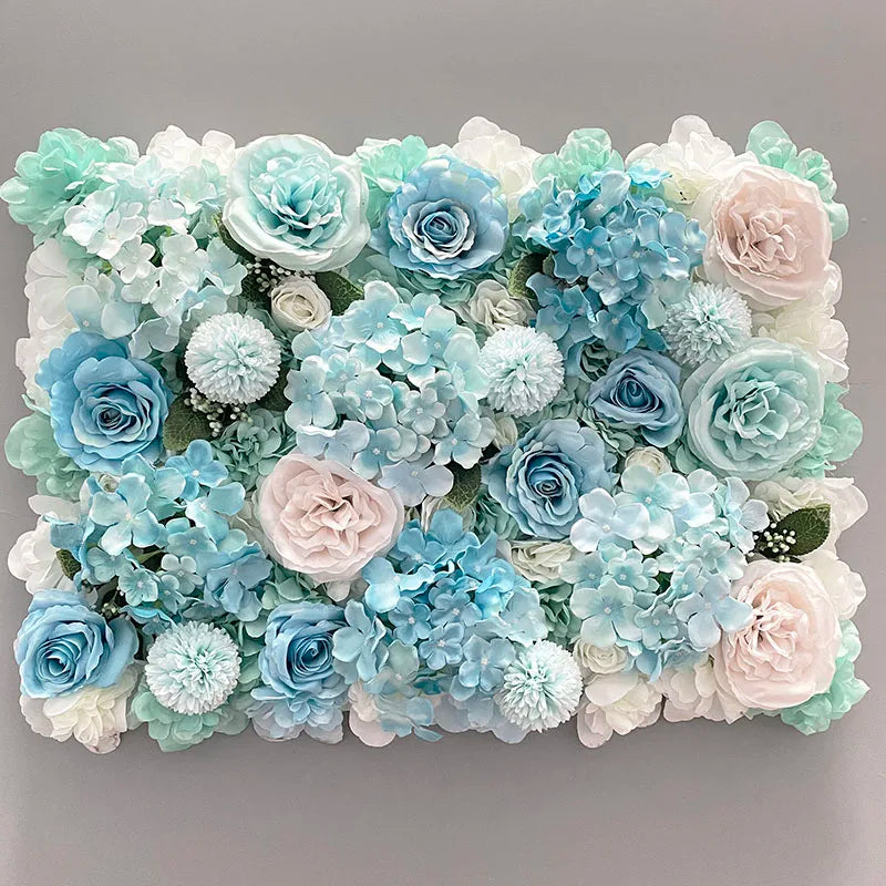 Aritificial Silk Rose Flower Wall Panels Wall Decoration Flowers for Wedding Baby Shower Birthday Party Photography Backdrop