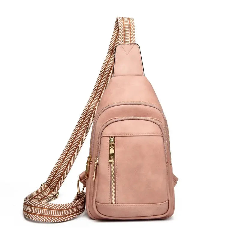 Women's Crossbody Handbags Leather Women Shoulder Bag Fashion Pattern Simple Solid Color Large Layered Practical Messenger Bag