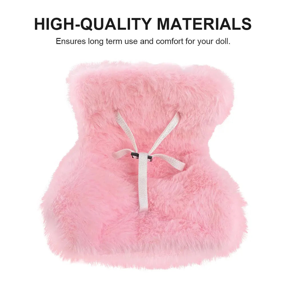 Car Ventilation Safety Seat Soft Kawaii Doll Seat Car Ornament Doll Safety Seat Car Interior Decoration for 17cm Cute Doll