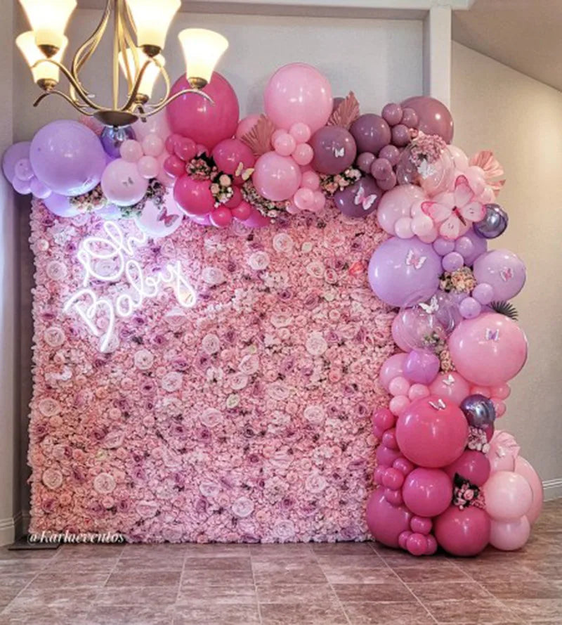 Aritificial Silk Rose Flower Wall Panels Wall Decoration Flowers for Wedding Baby Shower Birthday Party Photography Backdrop