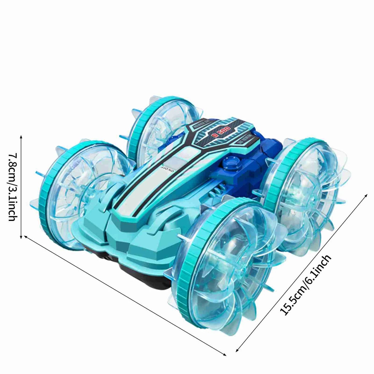 Remote Control Car Boat Gesture Sensing RC Waterproofing Stunt 4WD Water All Terrain Beach Pool Toys with LED Lights for Boys