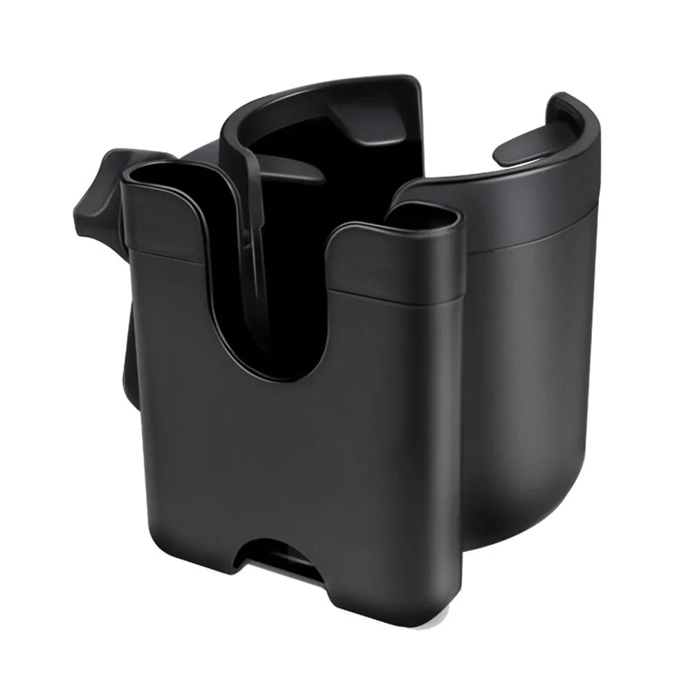 2 in 1 Stroller Cup Holder with Phone Holder Childrens Stroller Bottle Holders 360° Rotatable Cup Phone Holder Pram Accessories