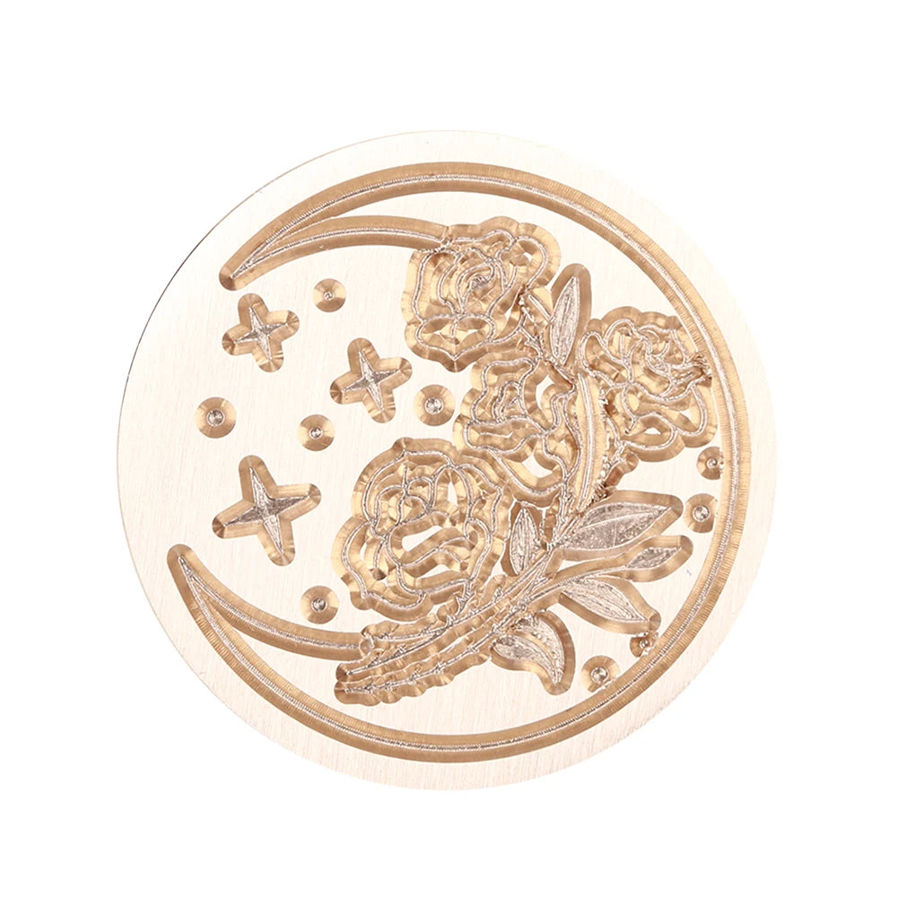 Sealing Stamp Brass Heads Solid Small Exquisite Decorative Crafts Tool Wood Retro Wax Stamping Girls Birthday Party Gift
