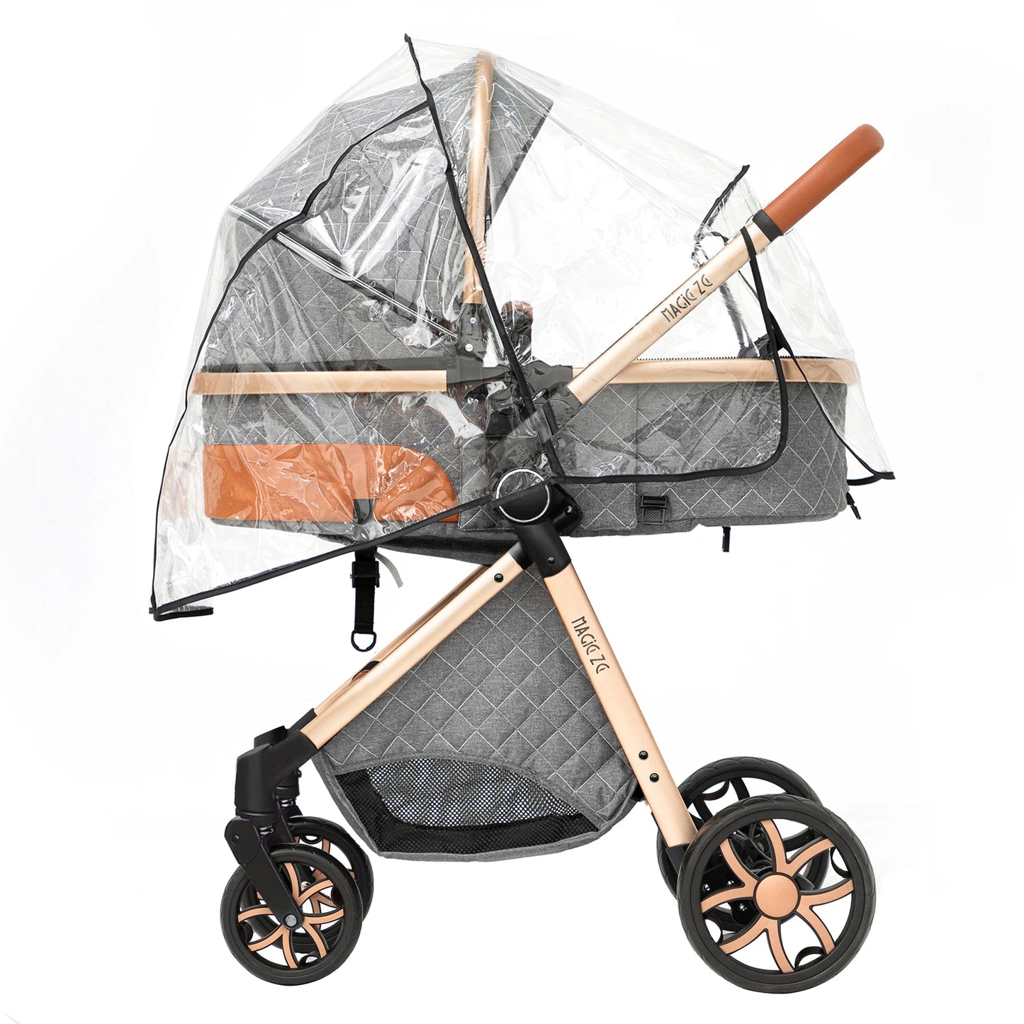 Lightweight Stroller Baby Carriage 3 in 1 Baby Stroller Pushchair Foldable Stroller Convertible Stroller with Breathable Seat