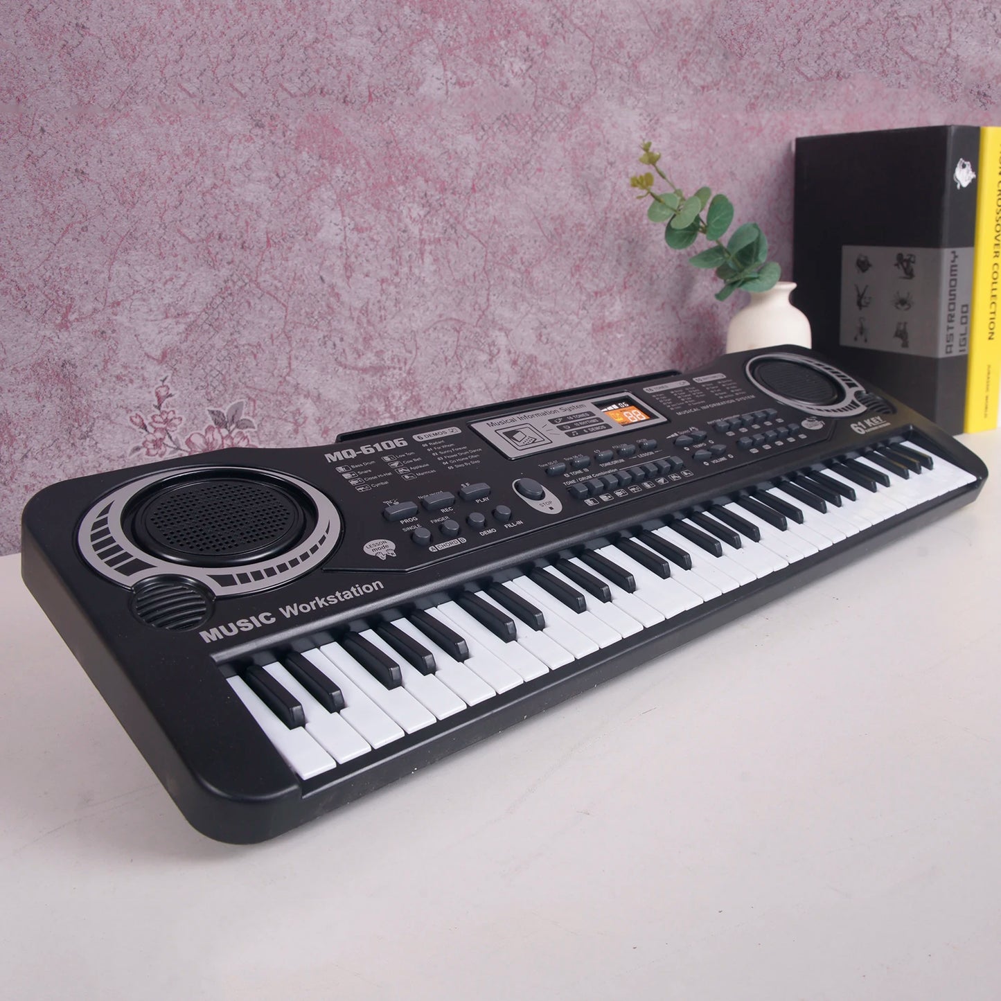 61 Keys Black Digital Music Electronic Keyboard Electric Piano Kids Musical Instrument 61 Keys Electronic Keyboard