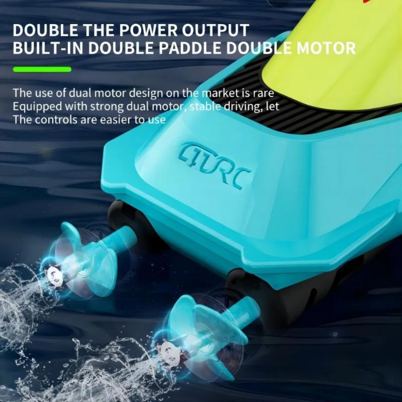 4DRC S5 Blue RC Boat 2 4GHz 20+ MPH Rechargeable Battery Low Alarm Gift for Boys Girls UPS USPS FEDEX123