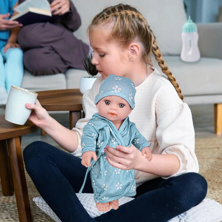 12Inch/30cm Bathrobe Newborn Baby Doll New Style Simulation Real Doll for Girls Photography Props Born Dolls Toy Kids Best Gift