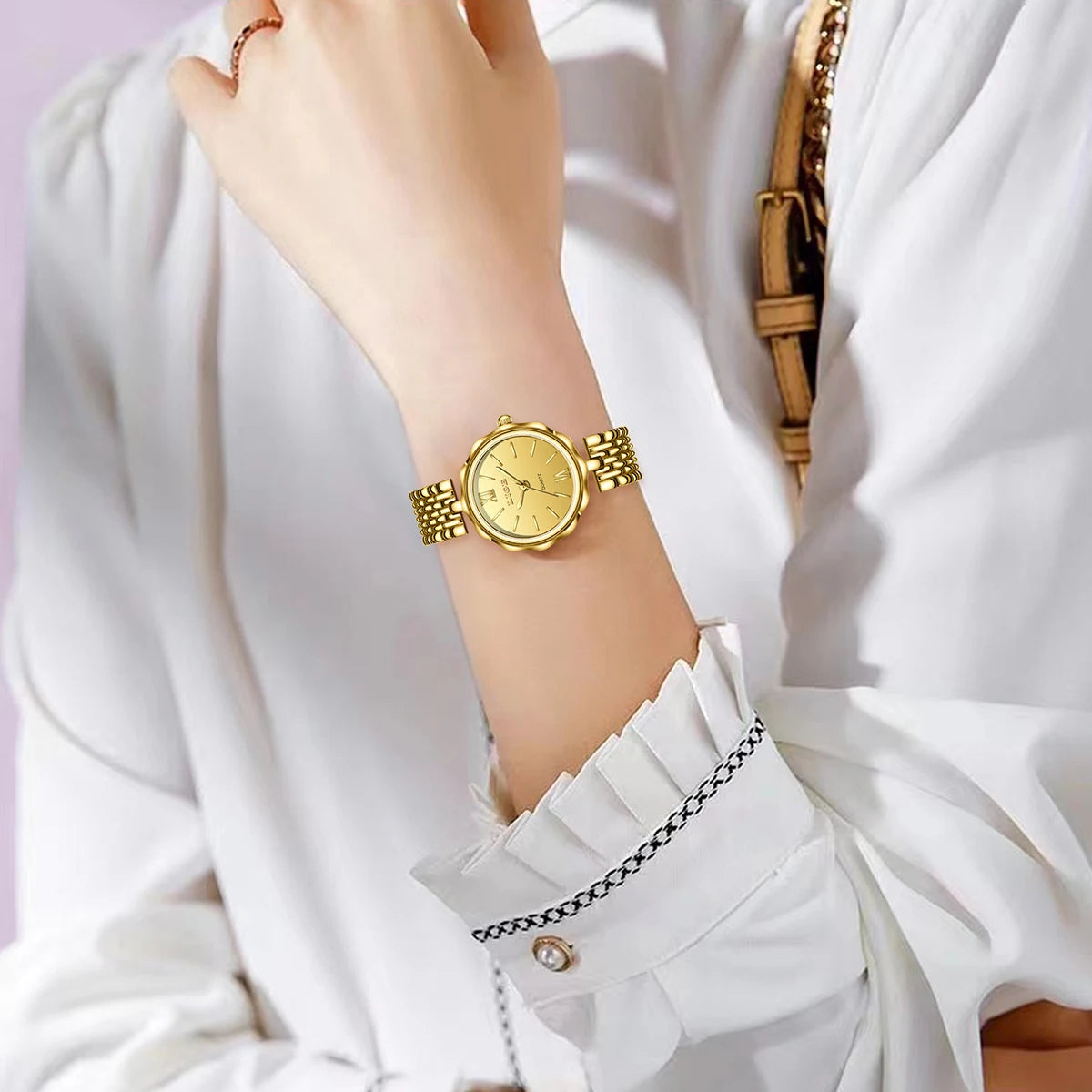 LIGE Fashion Golden Woman Watch Luxury Stainless Steel Ladies Watches Small Dial Elegant Female Quartz Bracelet Wristwatch+Box