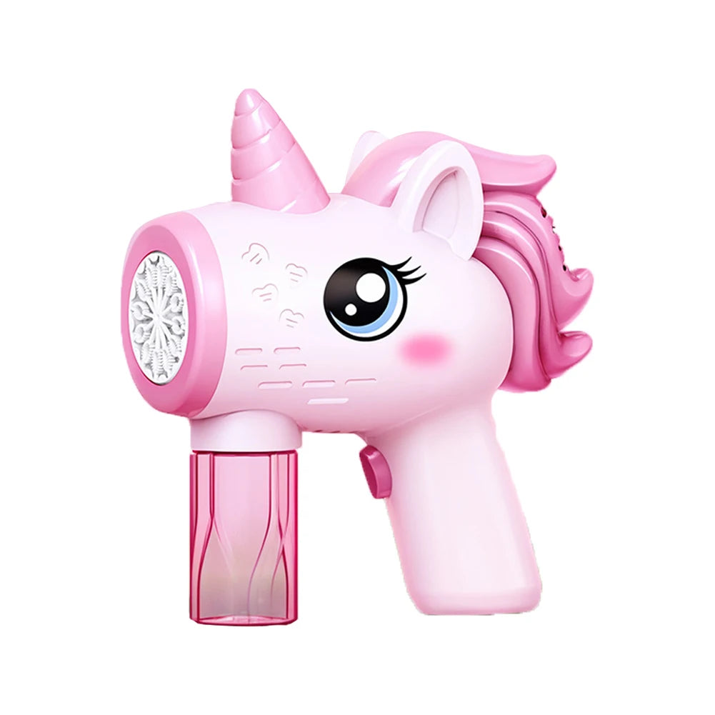 Unicorn Electric Bubble Gun Automatic Bubble Machine Gun Bubble Blaster Birthday Gifts for 3 4 5 6 Years Old Boys Girls
