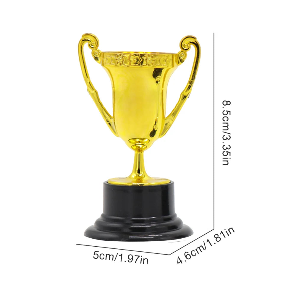 Golden Award Trophy Cup for Kids Plastic Gold Participation Trophy Cup for Party Favors Rewards Props Sports Competitions