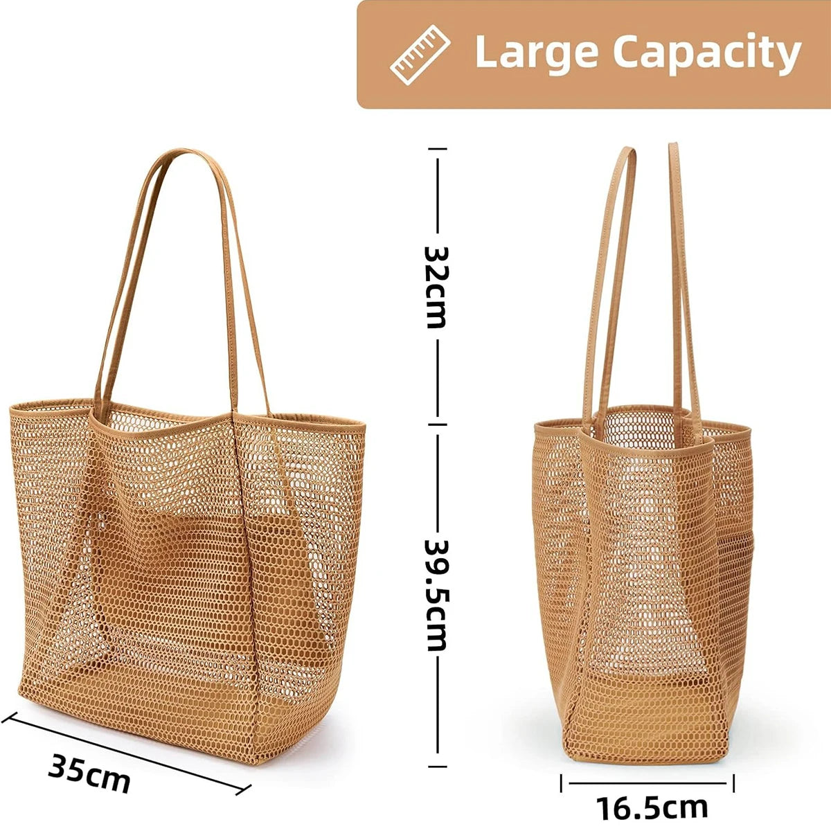 Mesh Beach Tote Womens Shoulder Handbag,Women's Portable Washing and Swimming Clothing Storage Bag