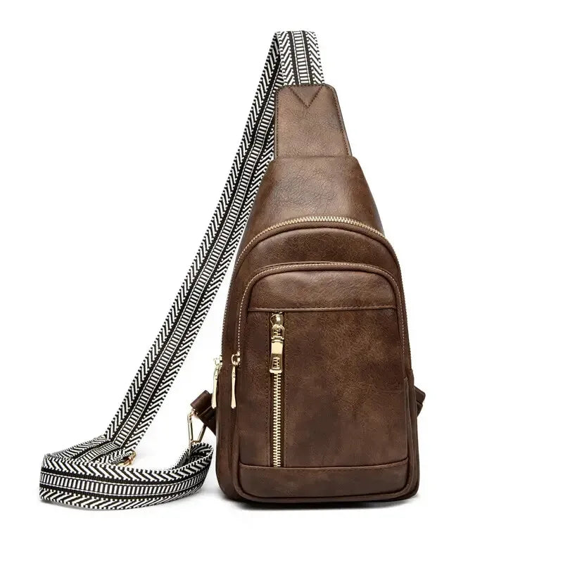 Women's Crossbody Handbags Leather Women Shoulder Bag Fashion Pattern Simple Solid Color Large Layered Practical Messenger Bag