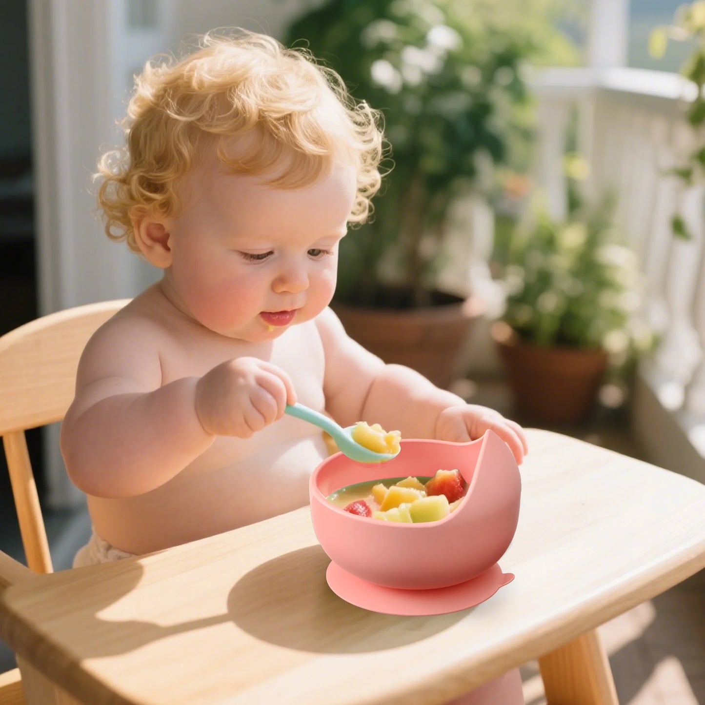 Suction Bowls for Baby & Toddlers Silicone Feeding Supplies - Dishwasher & Microwave Safe Infant Dinnerware Extra Strong Base