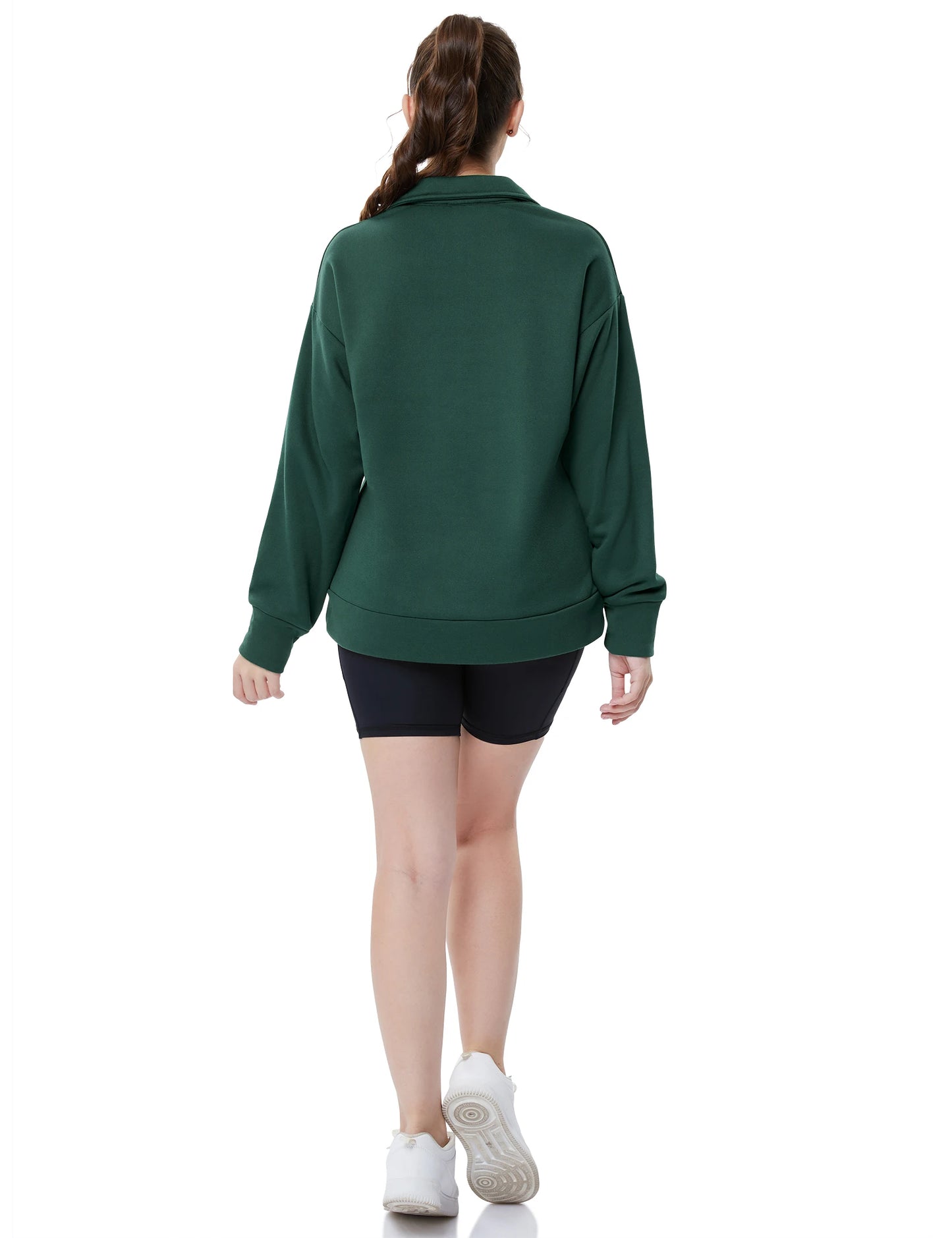 Half Zip Pullover Long Sleeve Women Pullover Sweatshirt Sport Hiking Clothes Fashion M