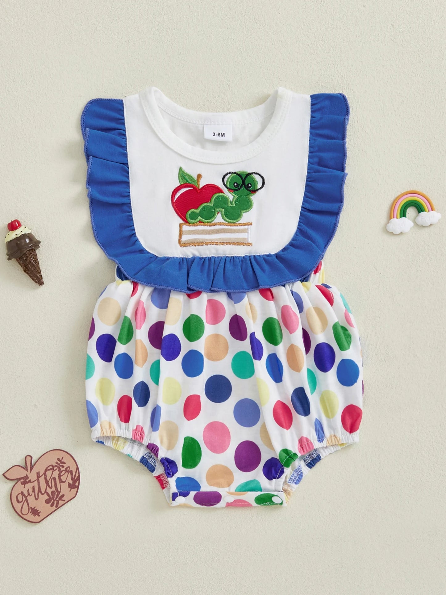 Adorable Toddler Floral Print Sleeveless Romper with Ruffled Trim and Crew Neckline for Summer Fun and Playtime