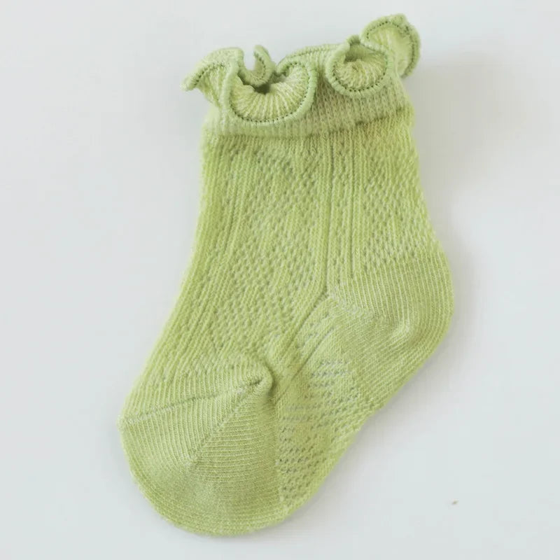 Baby Girls Socks Newborn Accessories Floral Solid Kids Toddlers Gift Clothes Children Infant Stuff Items Lace Mesh Summer
