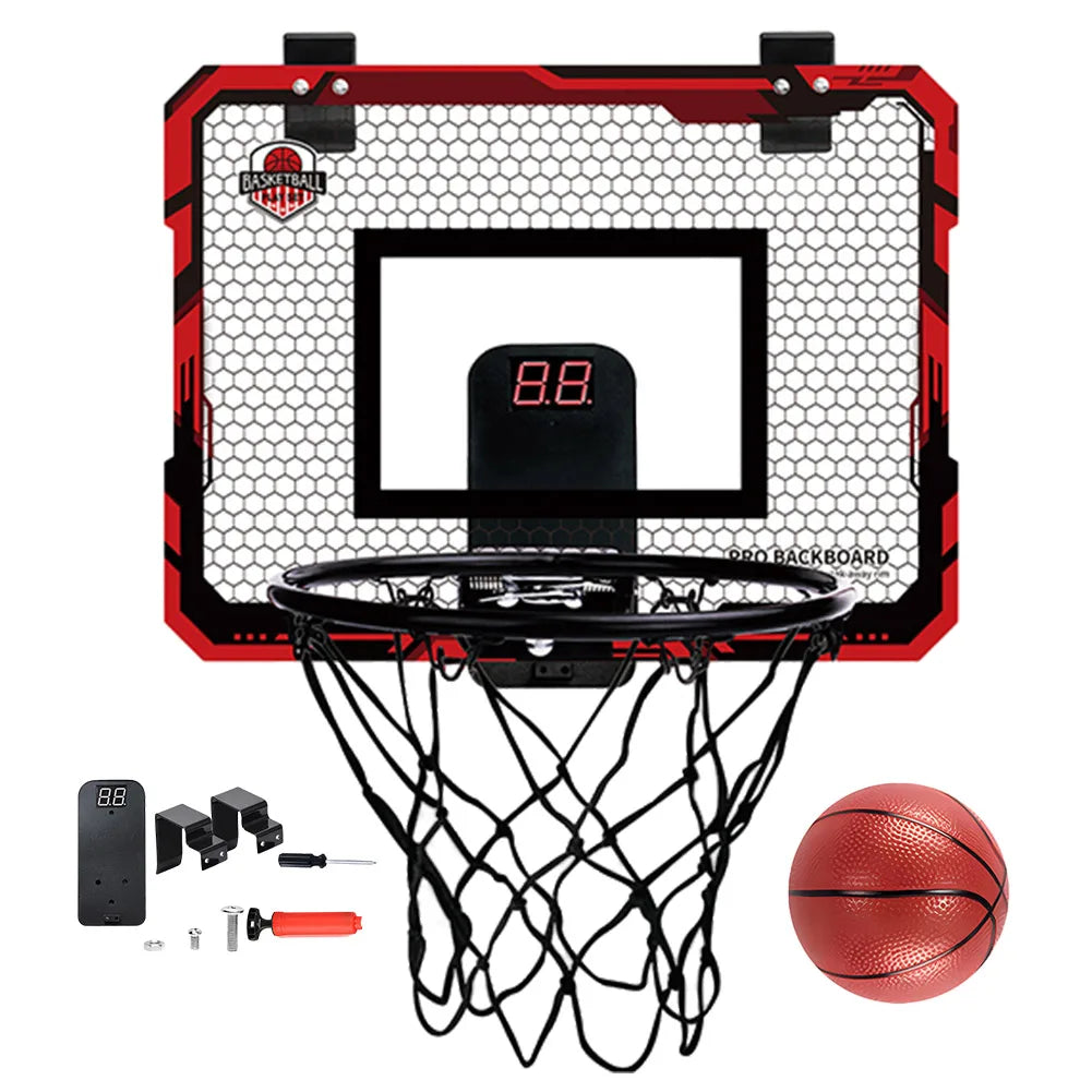 Kids Mini Basketball Hoop With Electronic Scoreboard Ball Sport Backboard Outdoor Indoor Excersise Accessory Funny Game To ys 