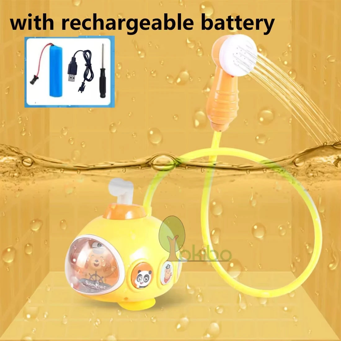Baby Bath Toys for Kids Electric Submarine Shower Sucker Baby Toys Spray Water Toys Bathtub Toys Sprinkler Baby Shower