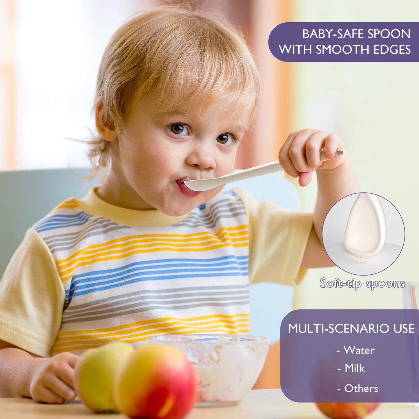 YunBaby Pro Smart Baby Food Thermometer Spoon - Instant-Read OLED Spoon for Infant Feeding, Perfect for Puree & Milk