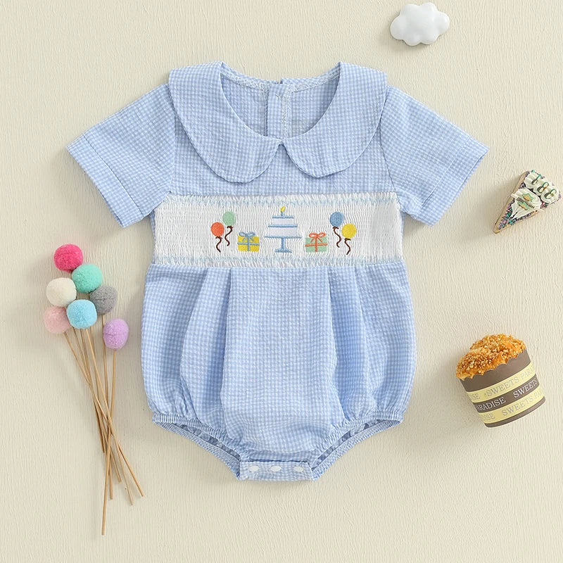 Toddler Girls Floral Print Rompers Summer Sleeveless Jumpsuits Infant Bodysuits Birthday Party Outfits with Bow Headband