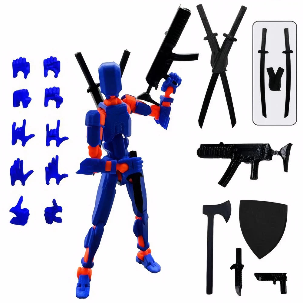13 Robot Action Figure with Multiple Accessories Multi-Jointed Action Figures Action Figure Dummy Desk Decoration Gifts for Him