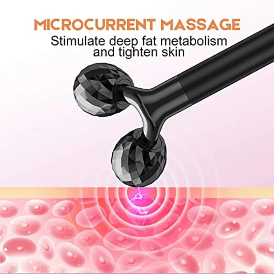 2IN1 Electric Face Massager 3D Roller and T Shape Arm Eye Nose Massager Facial Roller Massager Kit Skin Care Tools