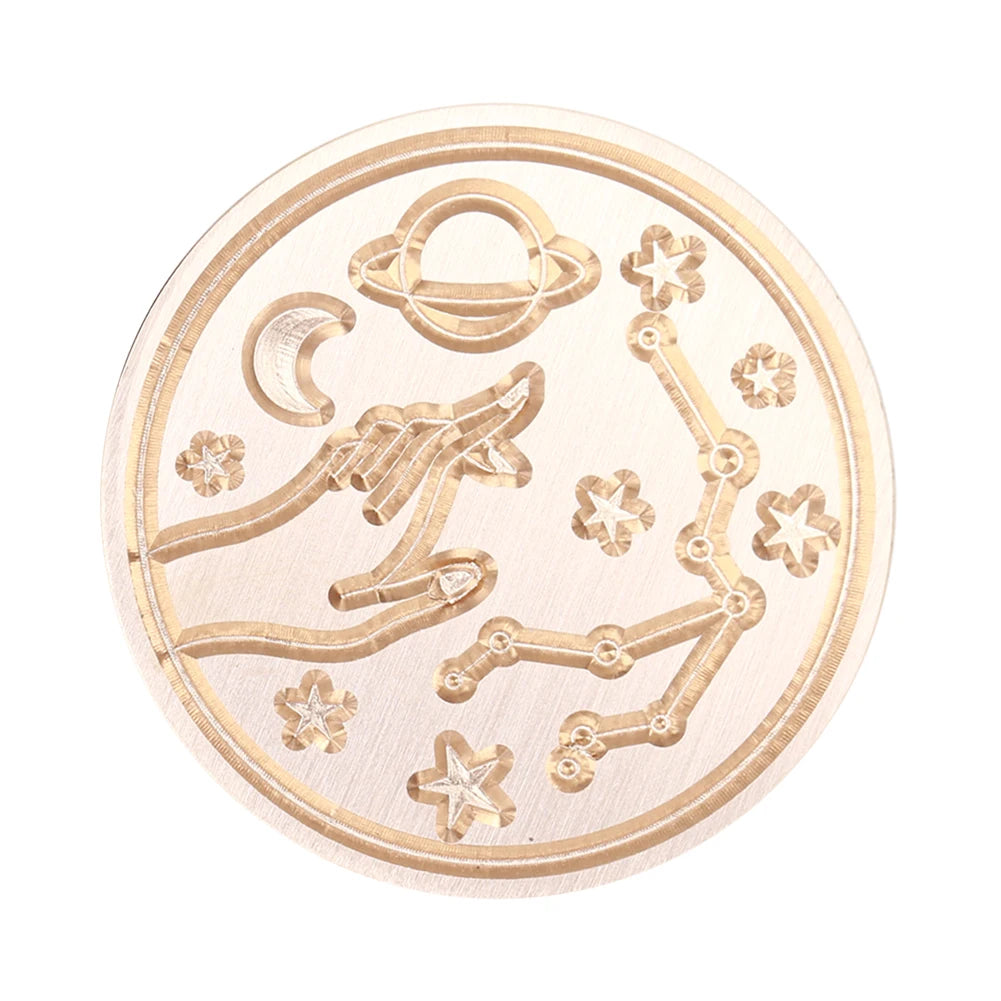 Sealing Stamp Brass Heads Solid Small Exquisite Decorative Crafts Tool Wood Retro Wax Stamping Girls Birthday Party Gift