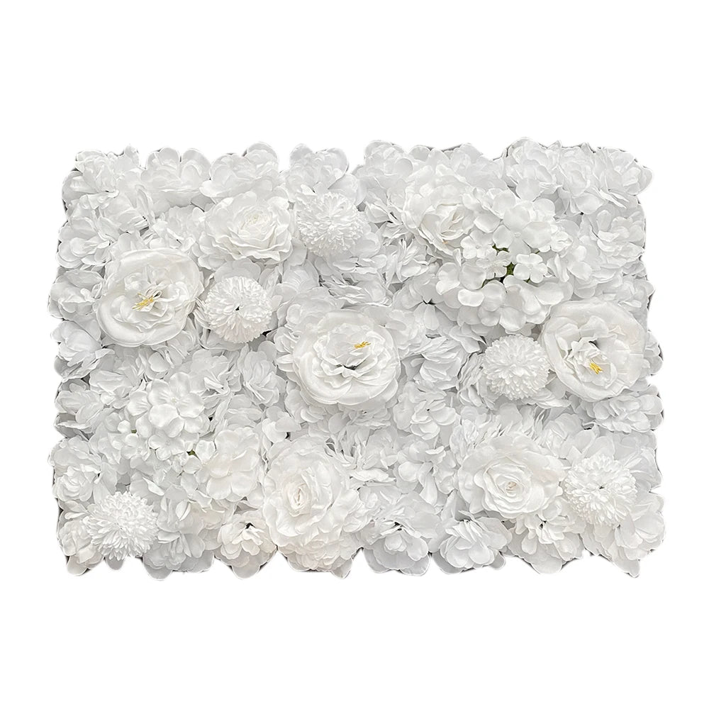 Aritificial Silk Rose Flower Wall Panels Wall Decoration Flowers for Wedding Baby Shower Birthday Party Photography Backdrop