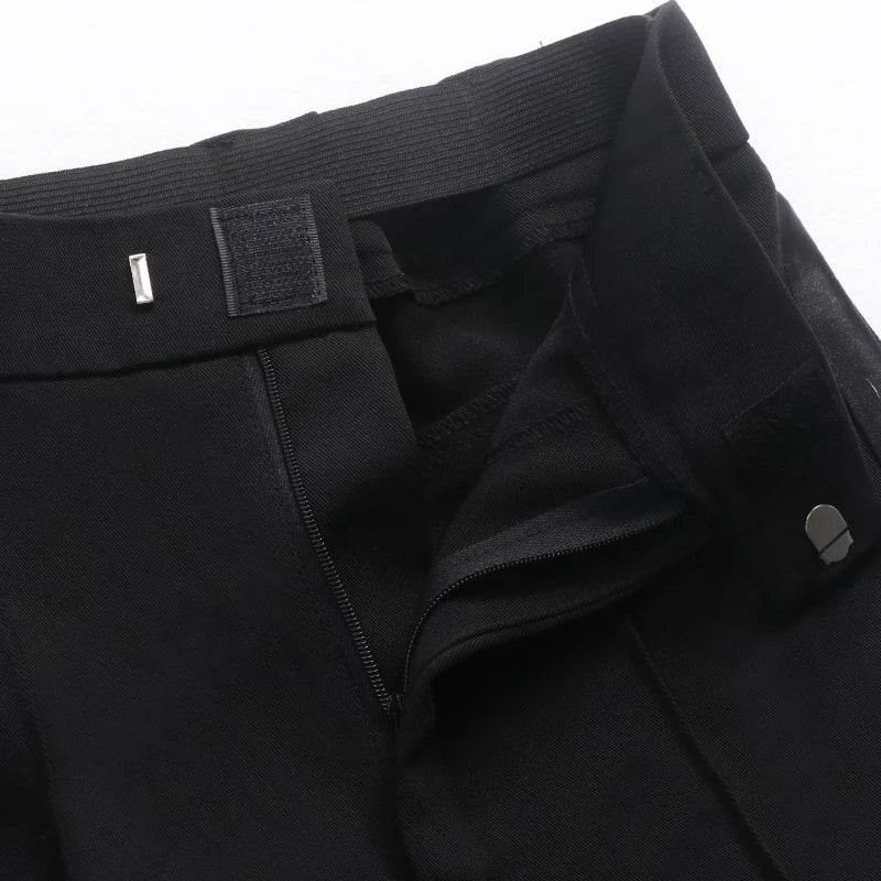 Black Modern Boys Men Latin Dance Pants Ballroom Performance Satin Trousers