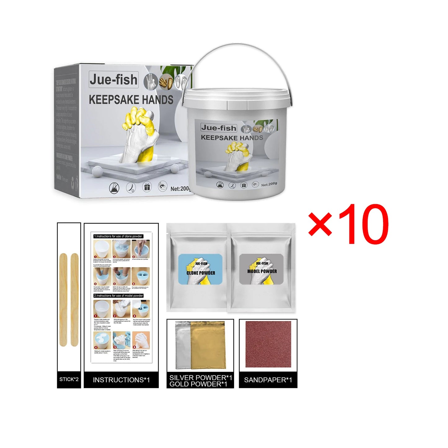 Jue-Fish Festival DIY Craft Gift Modeling Air Dry Clay Kit for Children Kids Three-dimensional hand model powder Craft Keepsake