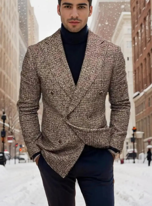 Men's Stylish Casual Blazer Slim Fit Gentleman Business Suit Jacket Versatile Sport Coat Comfortable Breathable