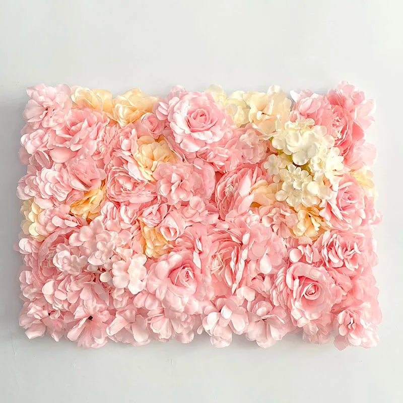 Silk Rose Backdrop Flowers Wall Wedding Decoration customized Artificial Flower Wall Panel for Home Decor Backdrops Baby Shower