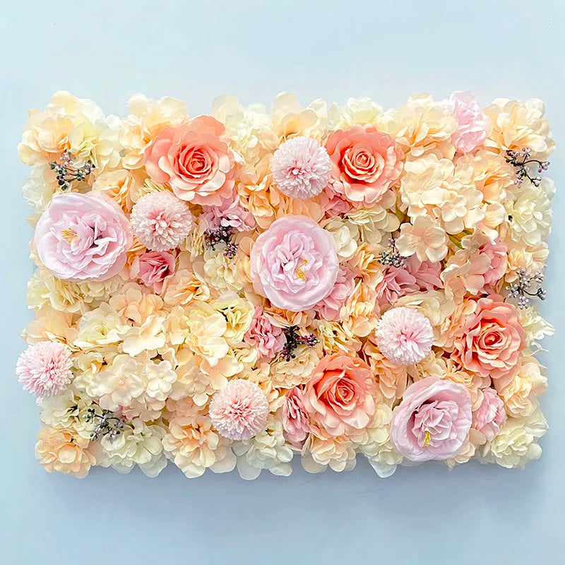 Aritificial Silk Rose Flower Wall Panels Wall Decoration Flowers for Wedding Baby Shower Birthday Party Photography Backdrop