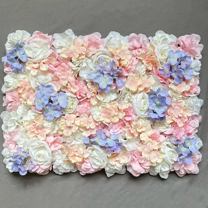 Silk Rose Backdrop Flowers Wall Wedding Decoration customized Artificial Flower Wall Panel for Home Decor Backdrops Baby Shower