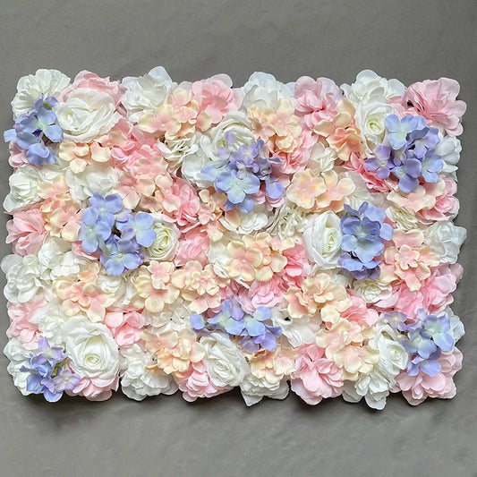 Silk Rose Backdrop Flowers Wall Wedding Decoration customized Artificial Flower Wall Panel for Home Decor Backdrops Baby Shower