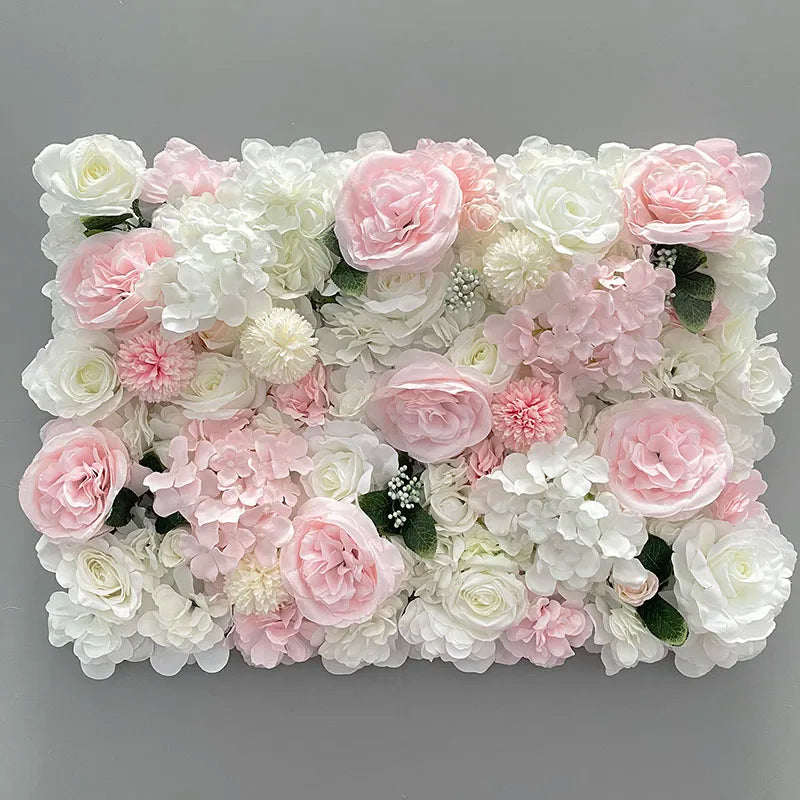 Aritificial Silk Rose Flower Wall Panels Wall Decoration Flowers for Wedding Baby Shower Birthday Party Photography Backdrop