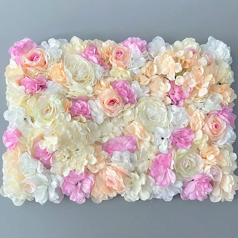 Aritificial Silk Rose Flower Wall Panels Wall Decoration Flowers for Wedding Baby Shower Birthday Party Photography Backdrop