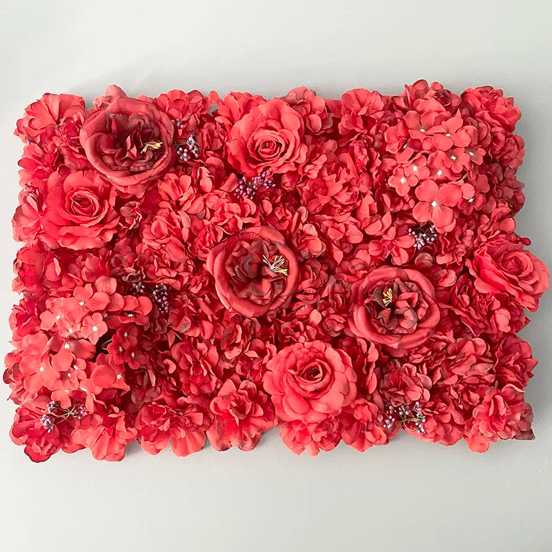 Aritificial Silk Rose Flower Wall Panels Wall Decoration Flowers for Wedding Baby Shower Birthday Party Photography Backdrop