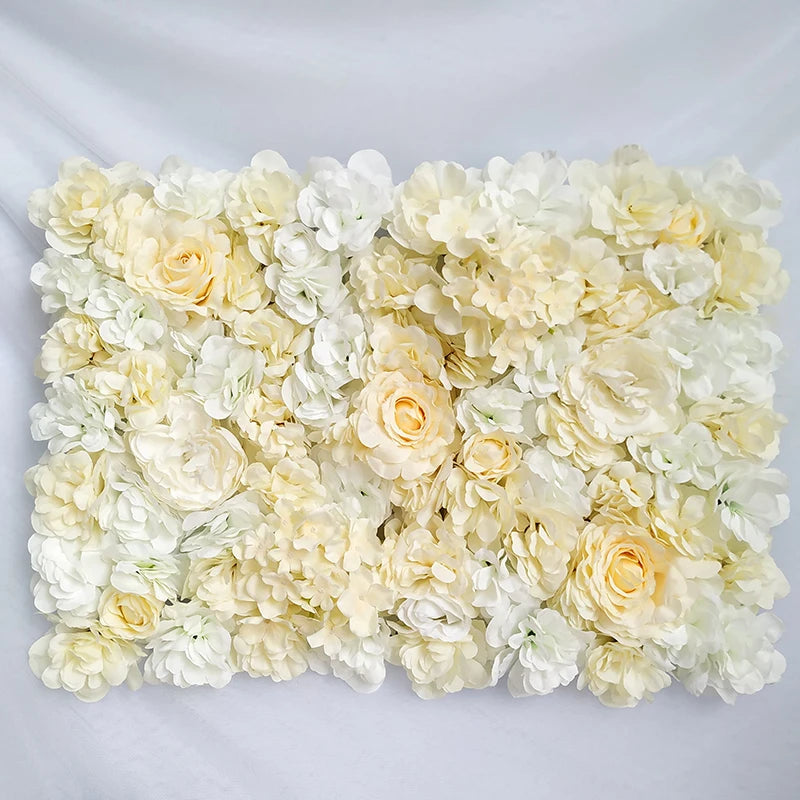 Silk Rose Backdrop Flowers Wall Wedding Decoration customized Artificial Flower Wall Panel for Home Decor Backdrops Baby Shower
