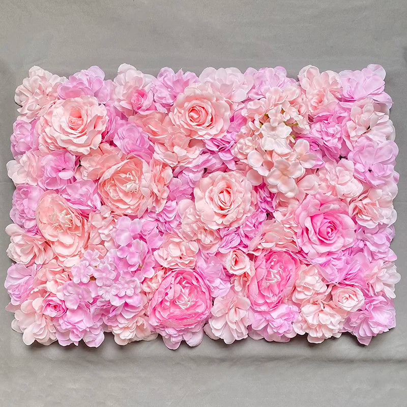 Silk Rose Backdrop Flowers Wall Wedding Decoration customized Artificial Flower Wall Panel for Home Decor Backdrops Baby Shower