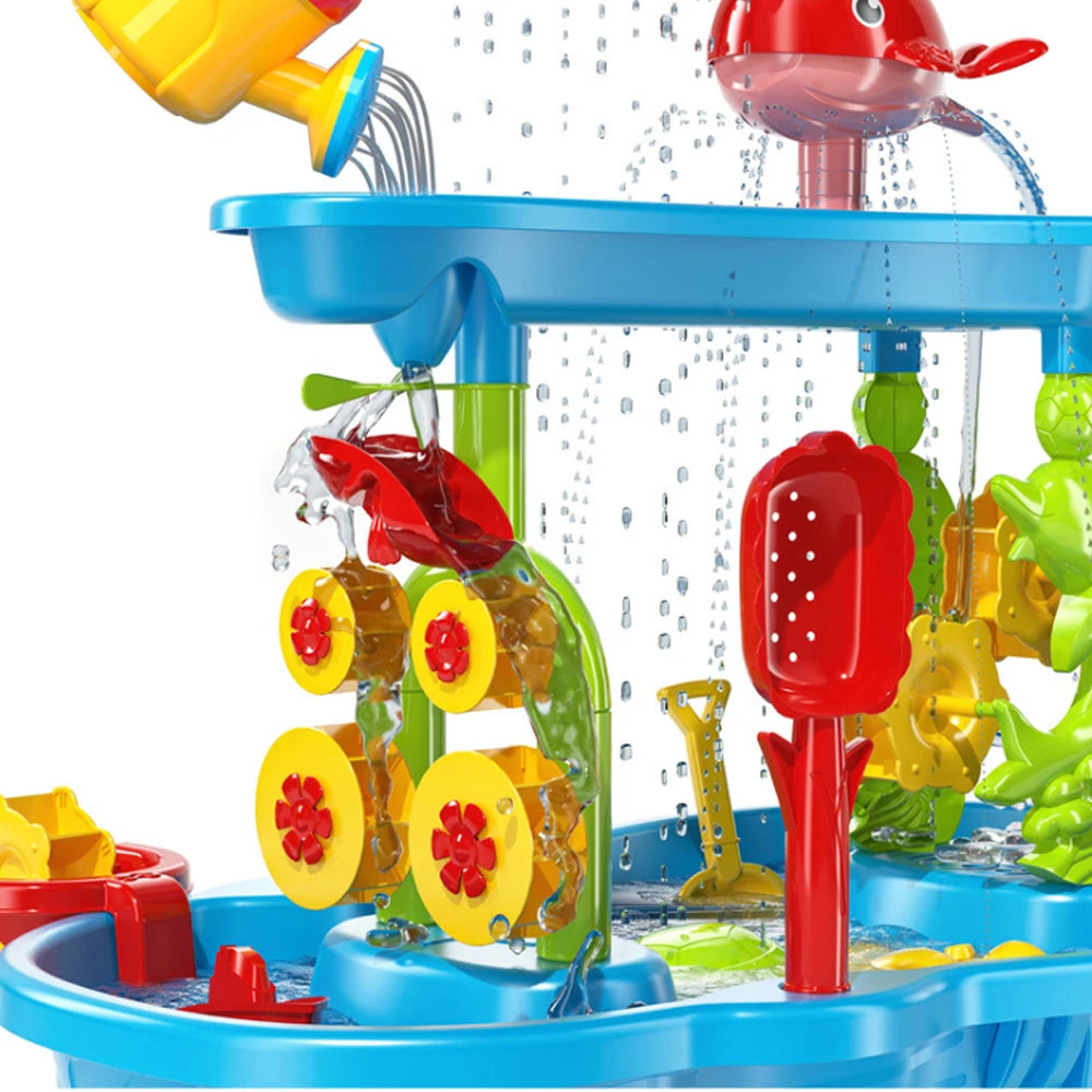 Tier Kids Sand Water Table Summer Beach Children DIY Parent-child Interactive Outdoor Garden Bunker Children's Beach Toys Set