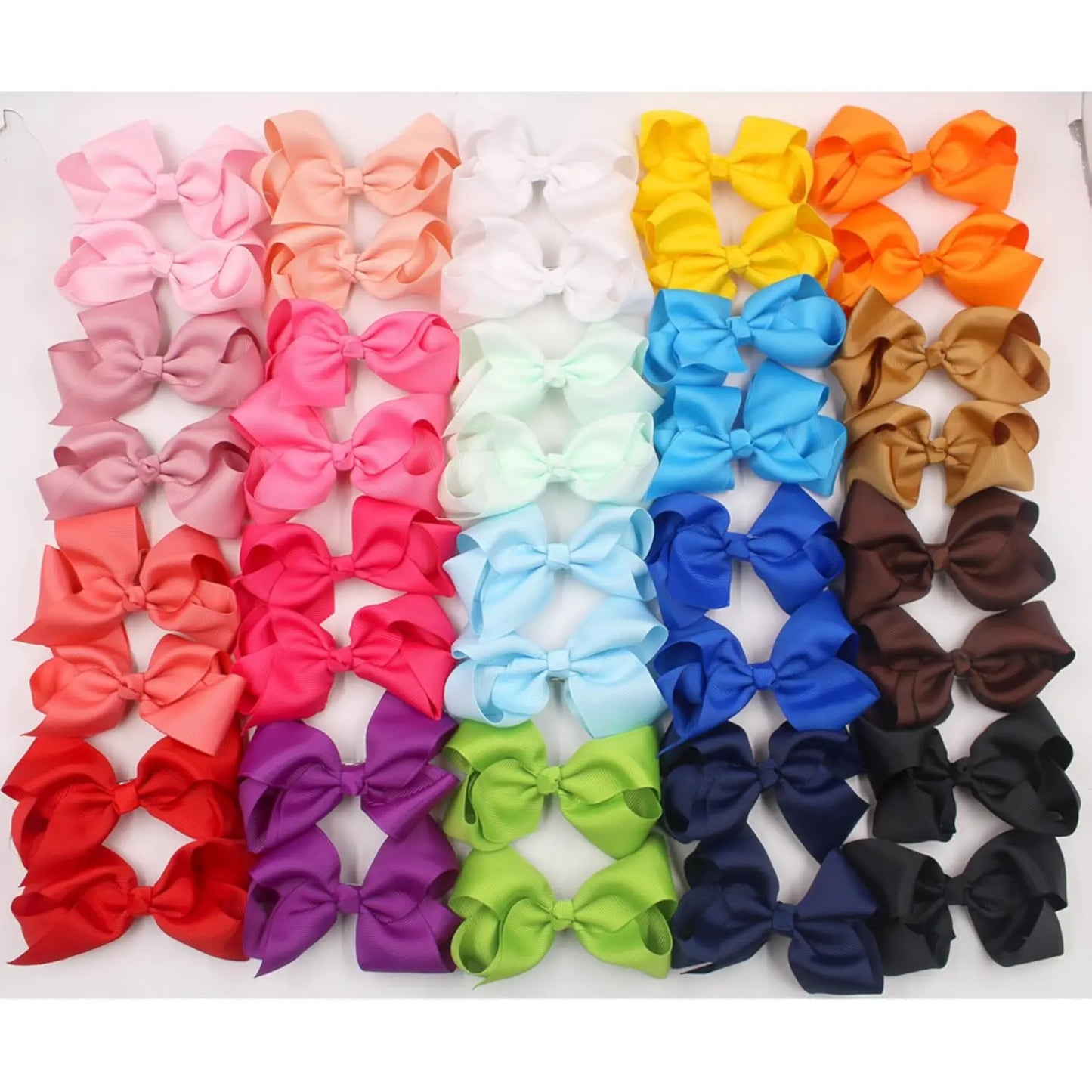 40PCS 4.5 Inch Hair Bows for Girls Grosgrain Ribbon Toddler Hair Accessories with Alligator Clips for Baby Girls Toddlers Kids