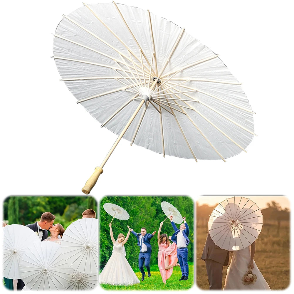 Oiled Paper Umbrella Photography Props Handmade Paper Umbrella Decorative Chinese Parasol for Wedding Party Decor