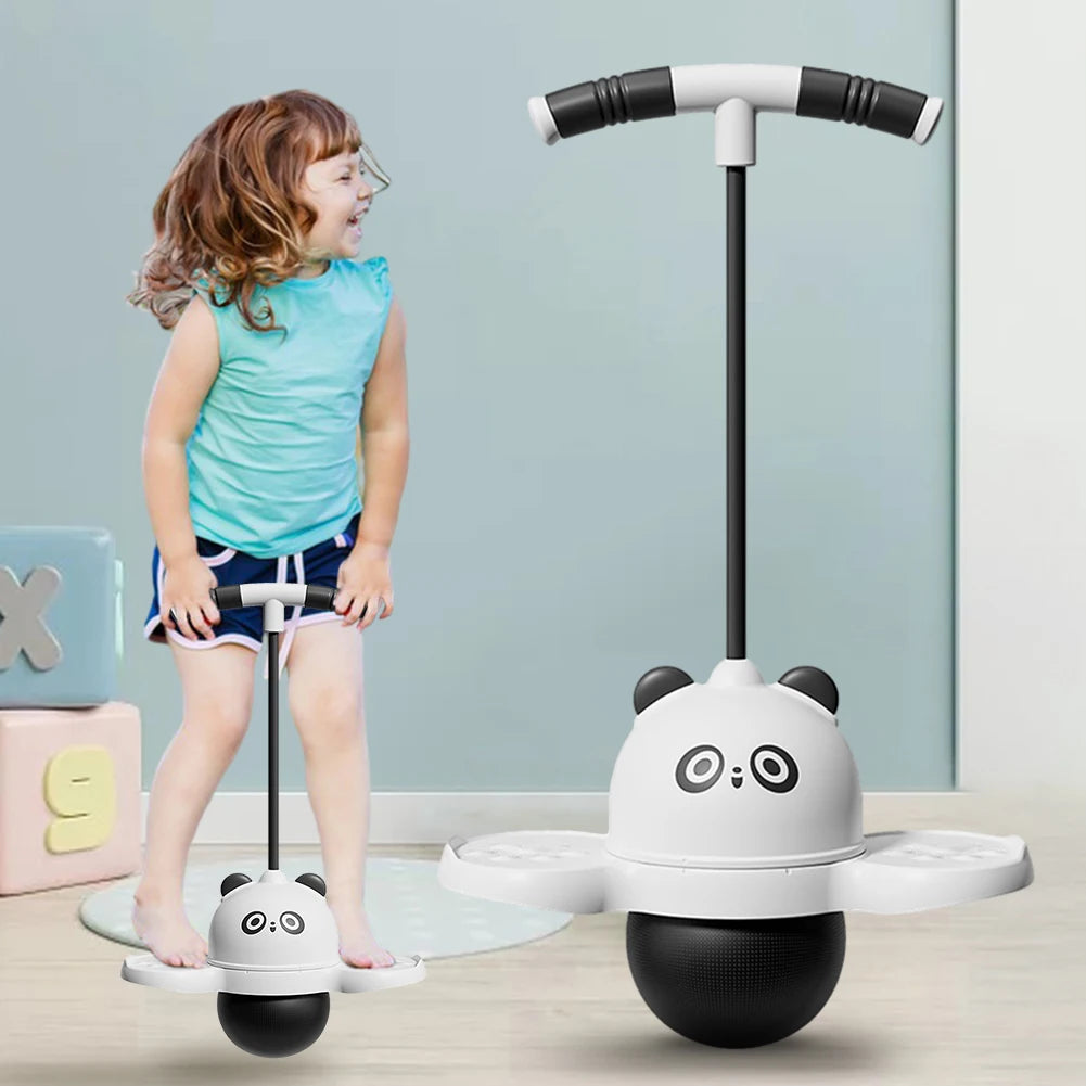 Fitness Bouncing Ball with Handle Fun Bouncing  Help Grow Tall Balance Platform Bouncy Ball for Balance Coordination Exercise