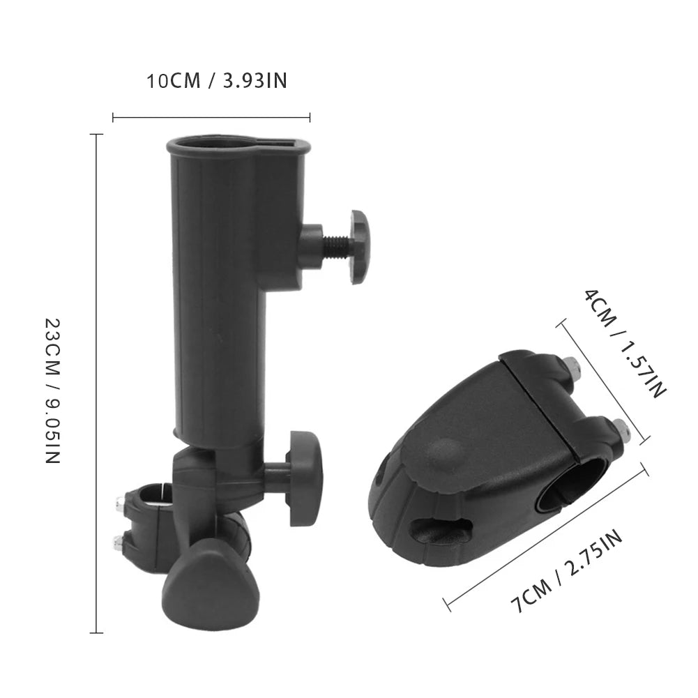 Trolley Umbrella Rack Multifunction Trolley Umbrella Holder Adjustable Angle Umbrella Mounting Device for Bike Cart Baby Pram