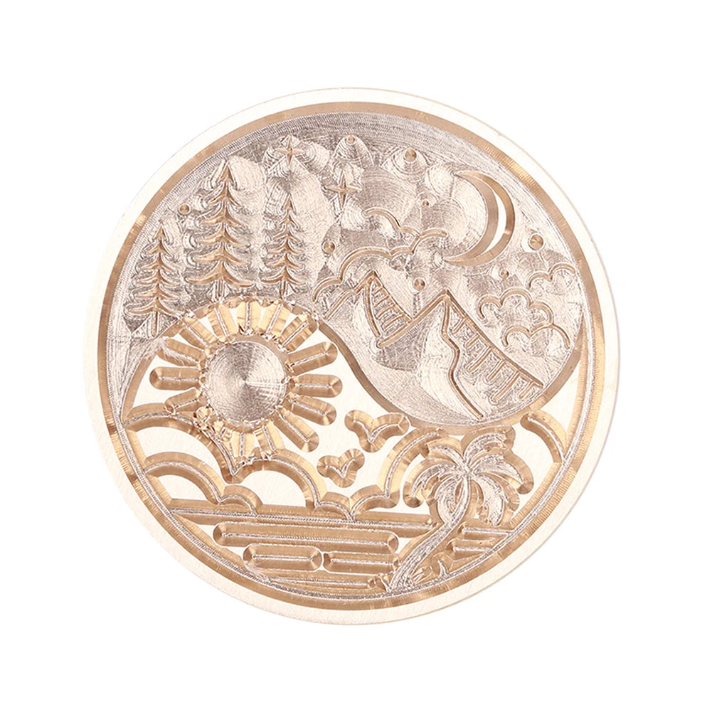Sealing Stamp Brass Heads Solid Small Exquisite Decorative Crafts Tool Wood Retro Wax Stamping Girls Birthday Party Gift